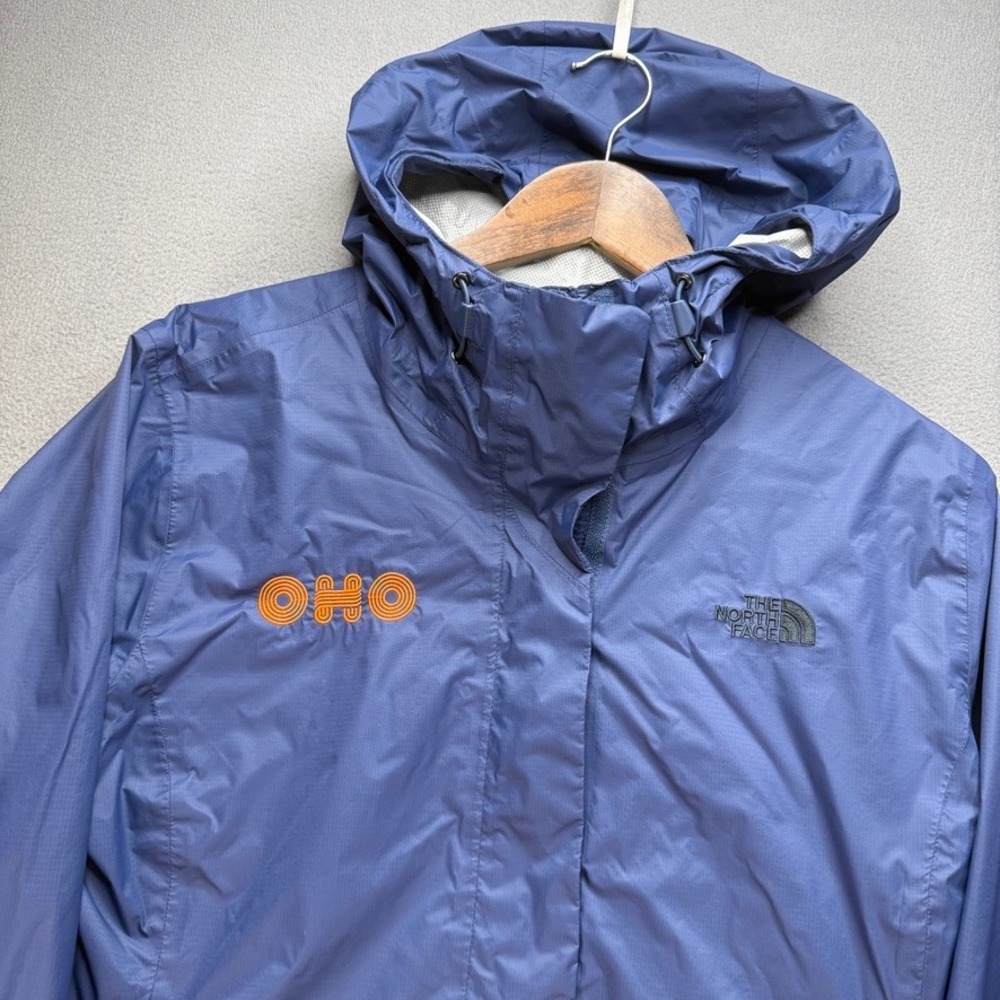 The North Face Rain Jacket DryVent Hooded Regular Large Blue Outdoor Hiking